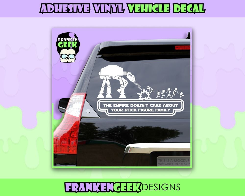 The Empire Hates Your Stick Figure Family Vinyl Vehicle Decal