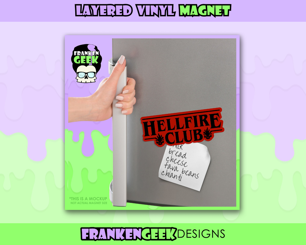 Simple Hellfire Club Layered Vinyl Magnet